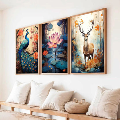 Traditional   Wall Art Paintings for Living Room - Wall Poster With frames