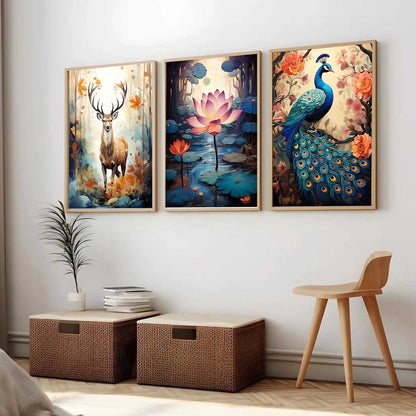 Traditional   Wall Art Paintings for Living Room - Wall Poster With frames