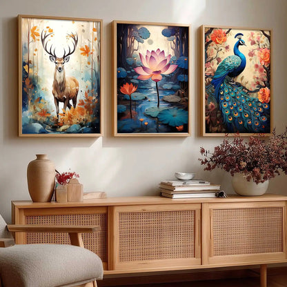 Traditional   Wall Art Paintings for Living Room - Wall Poster With frames