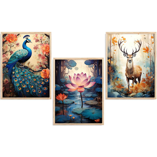Traditional   Wall Art Paintings for Living Room - Wall Poster With frames
