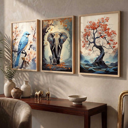 Madhubani    Wall Art Paintings for Living Room - Wall Poster With frames