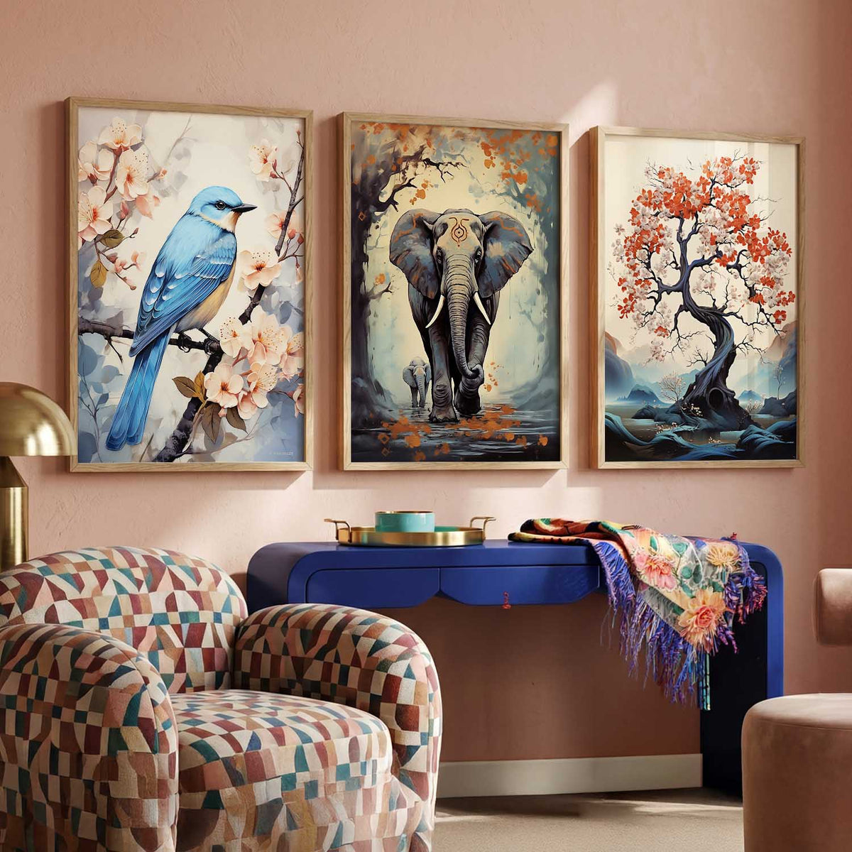 Madhubani    Wall Art Paintings for Living Room - Wall Poster With frames