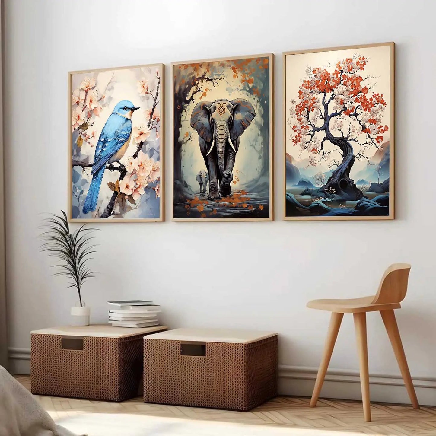 Madhubani    Wall Art Paintings for Living Room - Wall Poster With frames