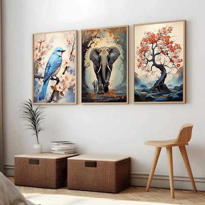 Madhubani    Wall Art Paintings for Living Room - Wall Poster With frames