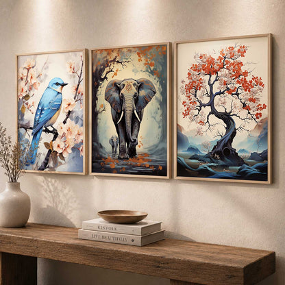 Madhubani    Wall Art Paintings for Living Room - Wall Poster With frames