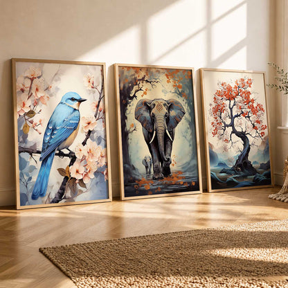 Madhubani    Wall Art Paintings for Living Room - Wall Poster With frames