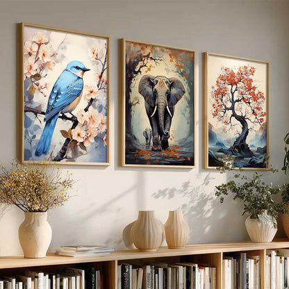Madhubani    Wall Art Paintings for Living Room - Wall Poster With frames