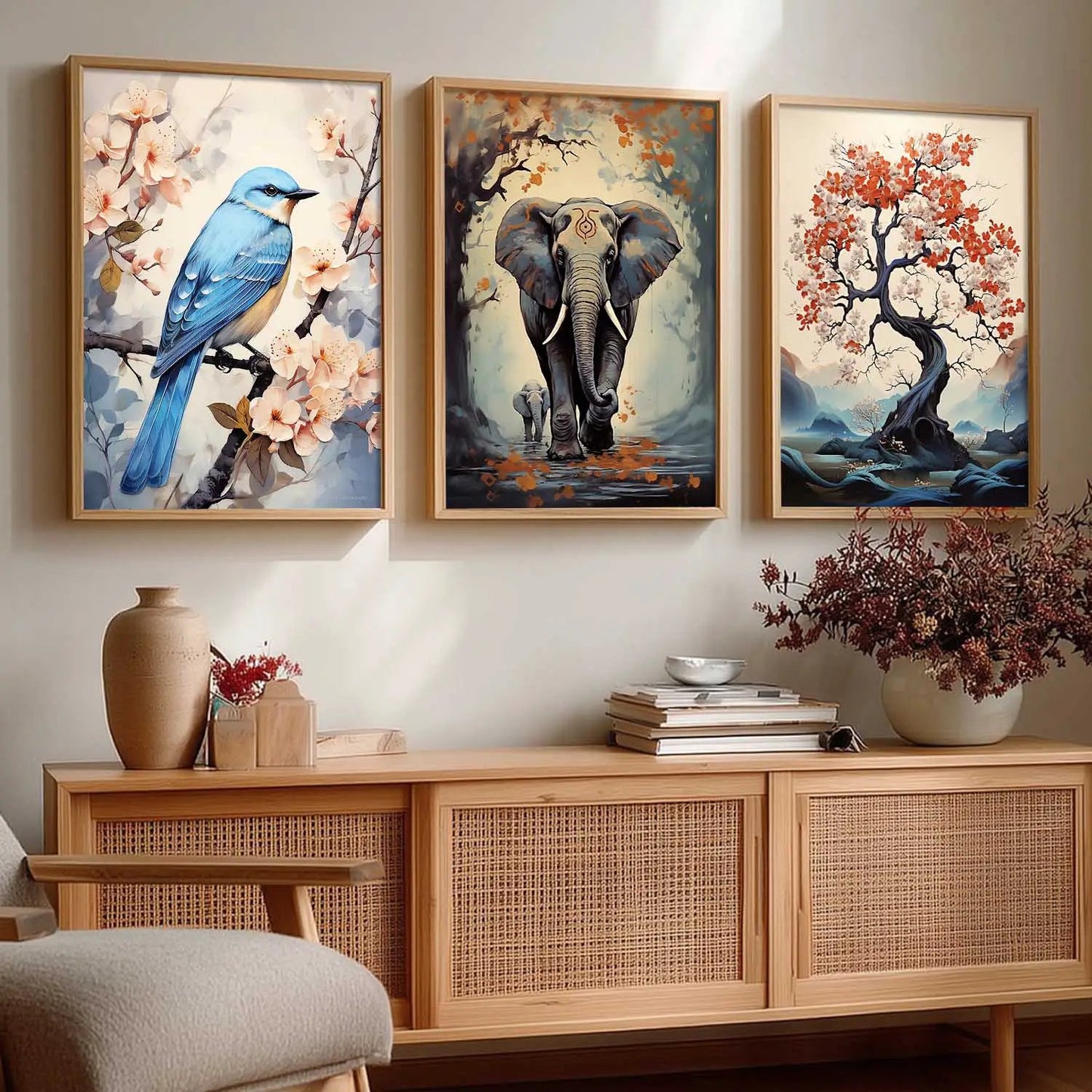 Madhubani    Wall Art Paintings for Living Room - Wall Poster With frames