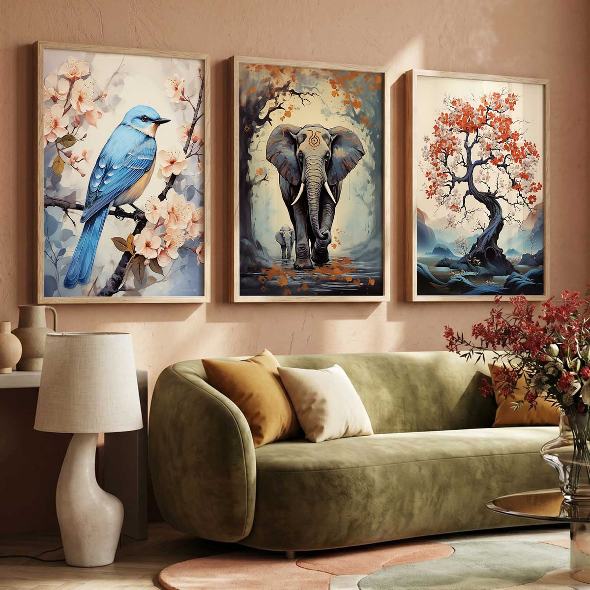 Madhubani    Wall Art Paintings for Living Room - Wall Poster With frames
