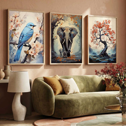 Madhubani    Wall Art Paintings for Living Room - Wall Poster With frames