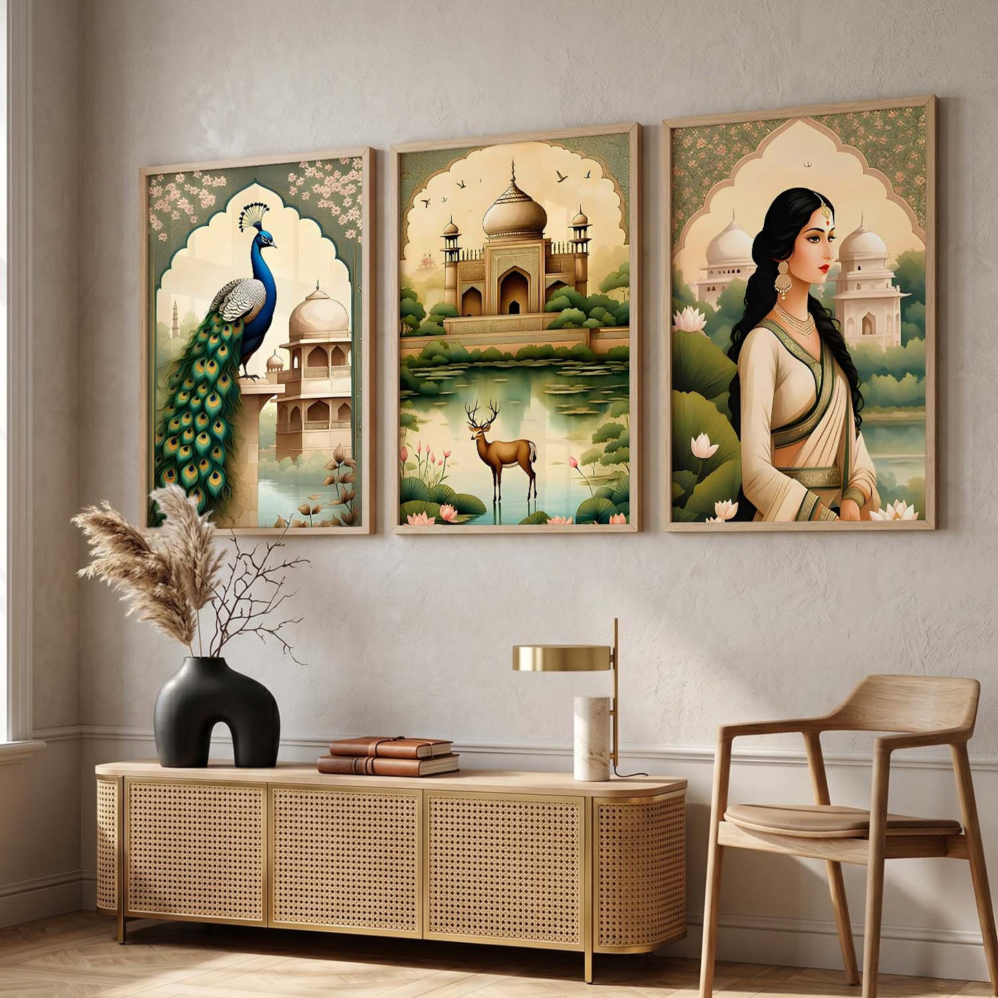 Madhubani   Wall Art Paintings for Living Room - Wall Poster With frames
