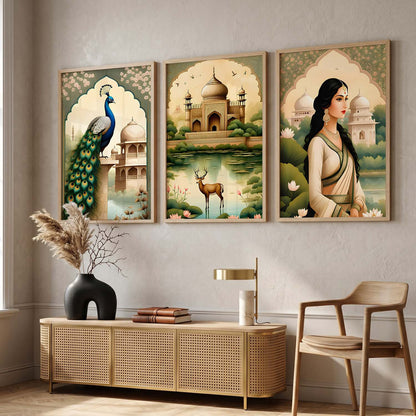 Madhubani   Wall Art Paintings for Living Room - Wall Poster With frames