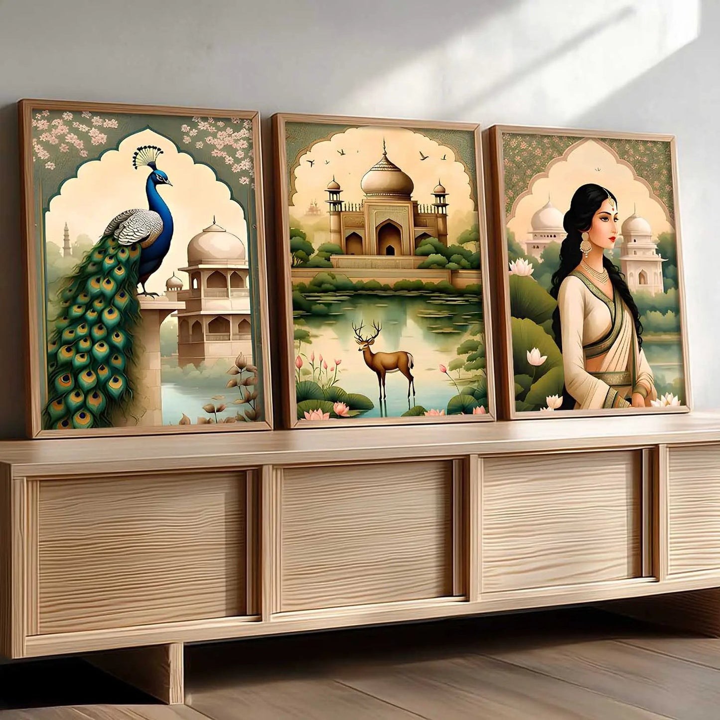 Madhubani   Wall Art Paintings for Living Room - Wall Poster With frames