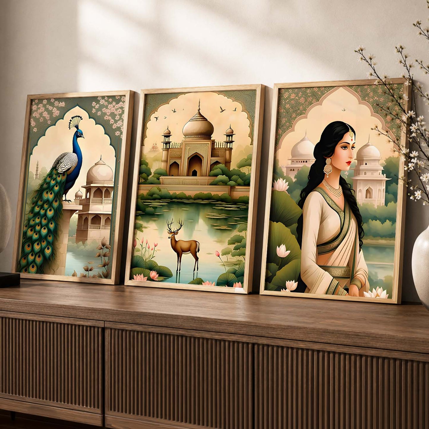 Madhubani   Wall Art Paintings for Living Room - Wall Poster With frames
