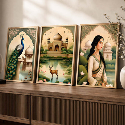 Madhubani   Wall Art Paintings for Living Room - Wall Poster With frames