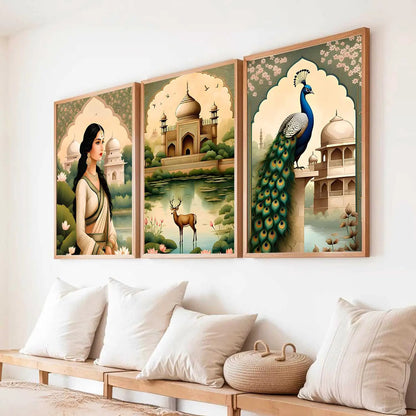 Madhubani   Wall Art Paintings for Living Room - Wall Poster With frames