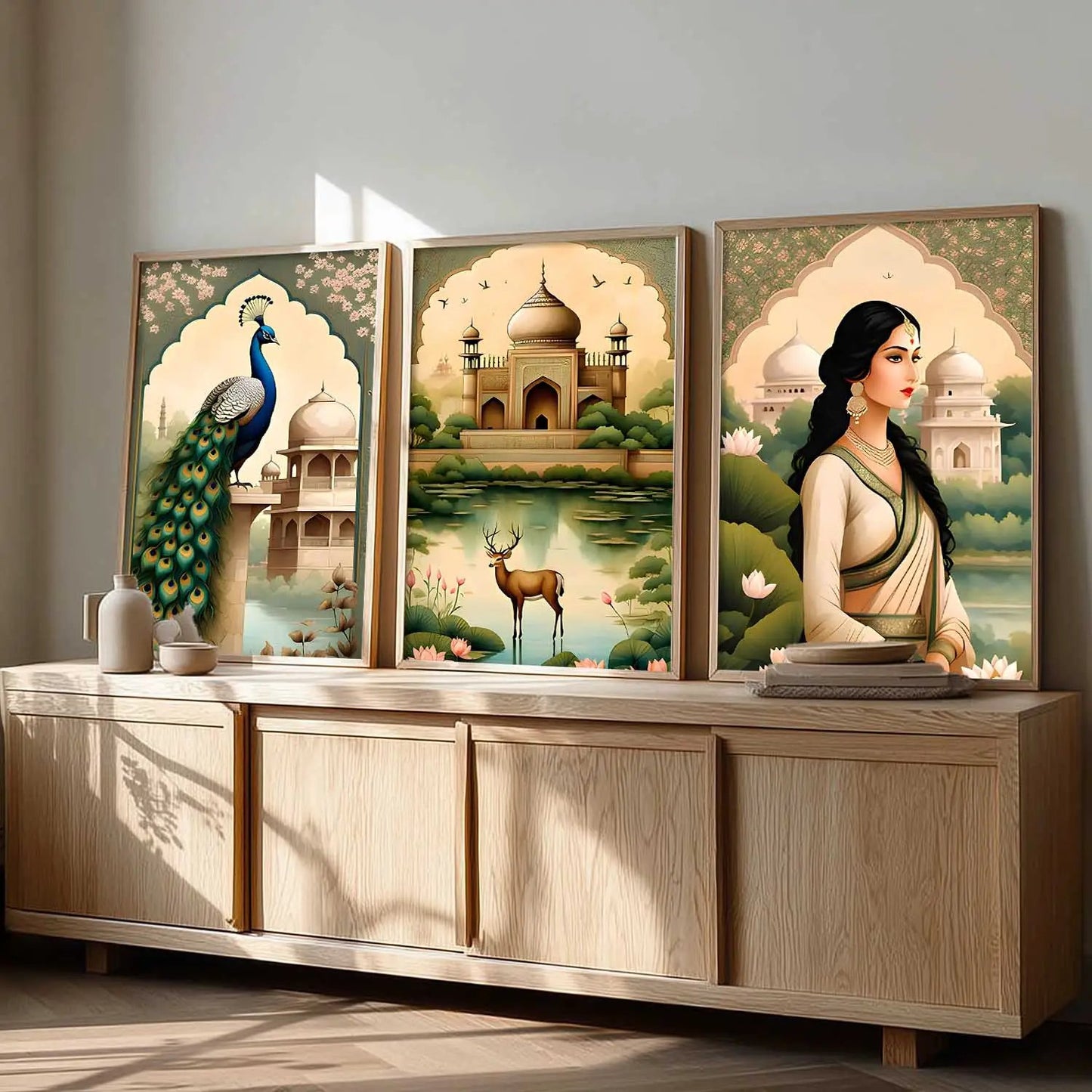 Madhubani   Wall Art Paintings for Living Room - Wall Poster With frames