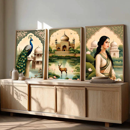 Madhubani   Wall Art Paintings for Living Room - Wall Poster With frames