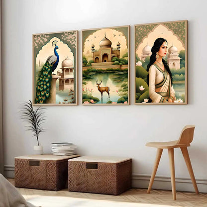Madhubani   Wall Art Paintings for Living Room - Wall Poster With frames