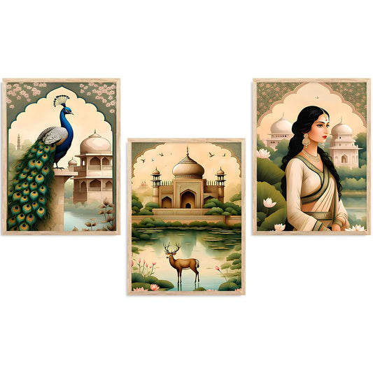 Madhubani   Wall Art Paintings for Living Room - Wall Poster With frames