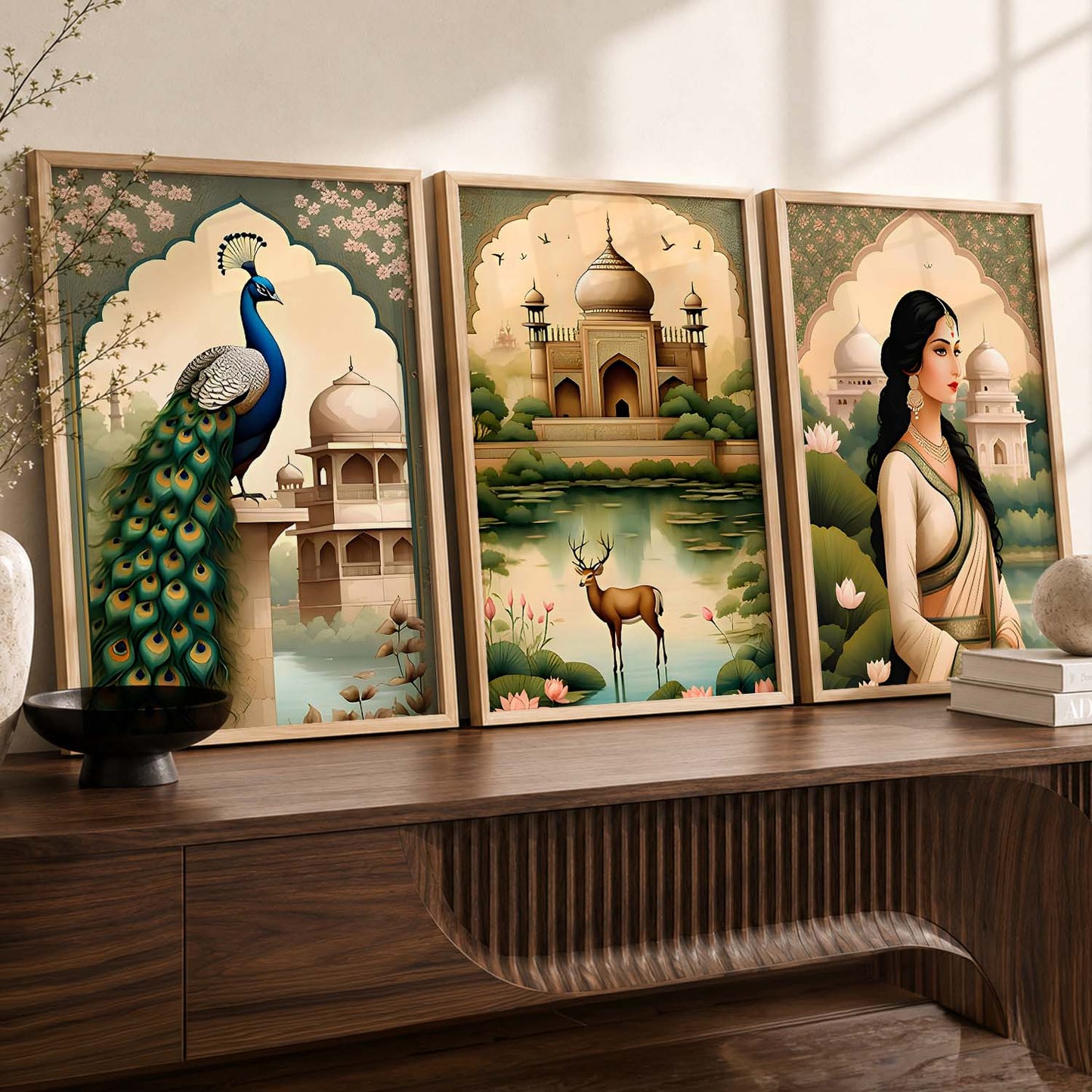 Madhubani   Wall Art Paintings for Living Room - Wall Poster With frames