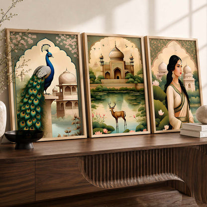 Madhubani   Wall Art Paintings for Living Room - Wall Poster With frames