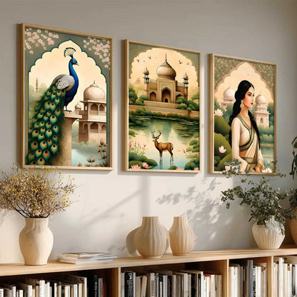 Madhubani   Wall Art Paintings for Living Room - Wall Poster With frames