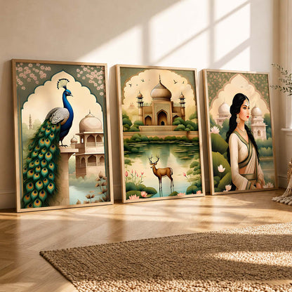 Madhubani   Wall Art Paintings for Living Room - Wall Poster With frames