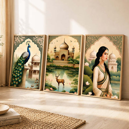 Madhubani   Wall Art Paintings for Living Room - Wall Poster With frames
