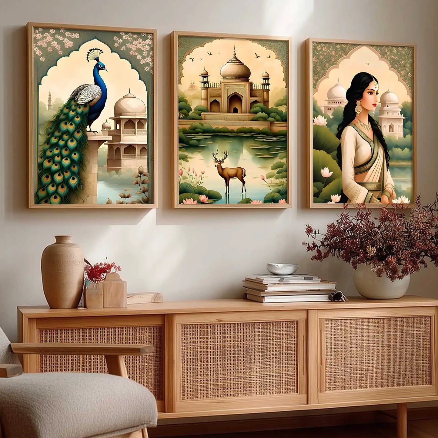 Madhubani   Wall Art Paintings for Living Room - Wall Poster With frames