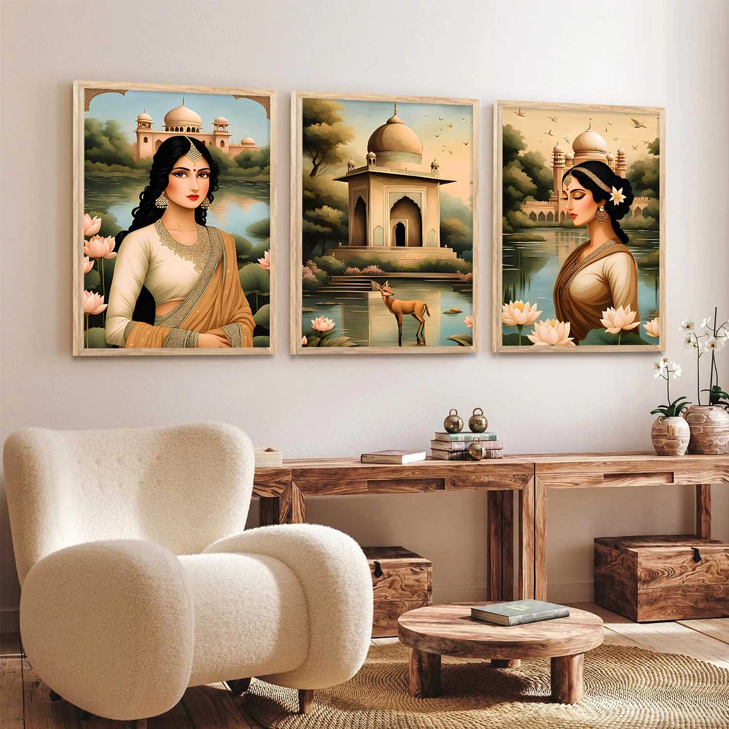 Traditional  Wall  Art Paintings for Living Room - Wall Poster With frames