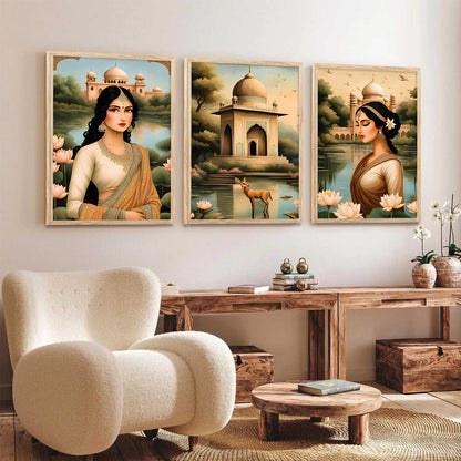 Traditional  Wall  Art Paintings for Living Room - Wall Poster With frames