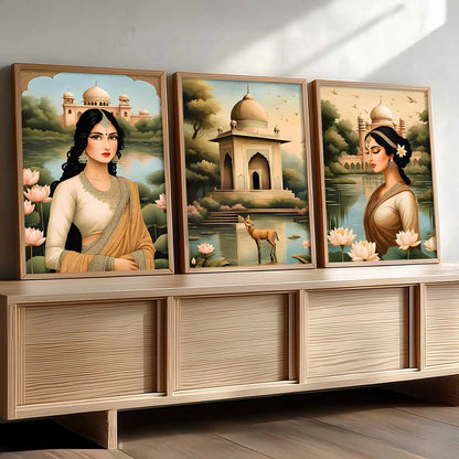 Traditional  Wall  Art Paintings for Living Room - Wall Poster With frames