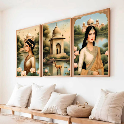 Traditional  Wall  Art Paintings for Living Room - Wall Poster With frames