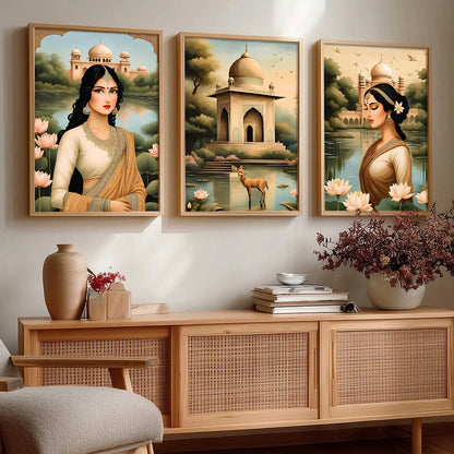 Traditional  Wall  Art Paintings for Living Room - Wall Poster With frames