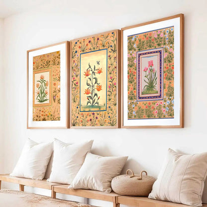 Floral   Wall  Art Paintings for Living Room - Wall Poster With frames