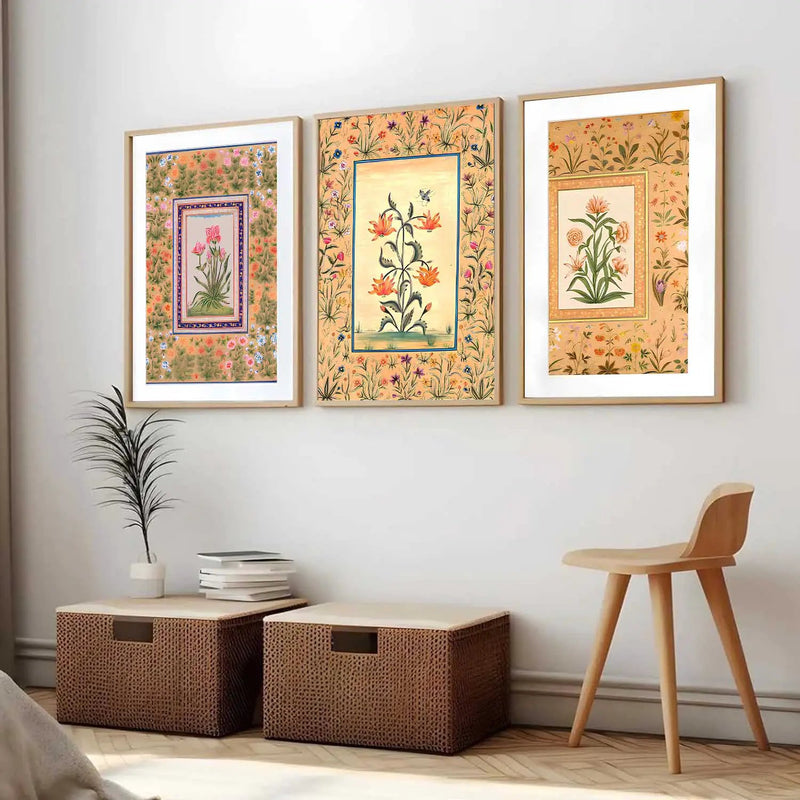 Floral   Wall  Art Paintings for Living Room - Wall Poster With frames