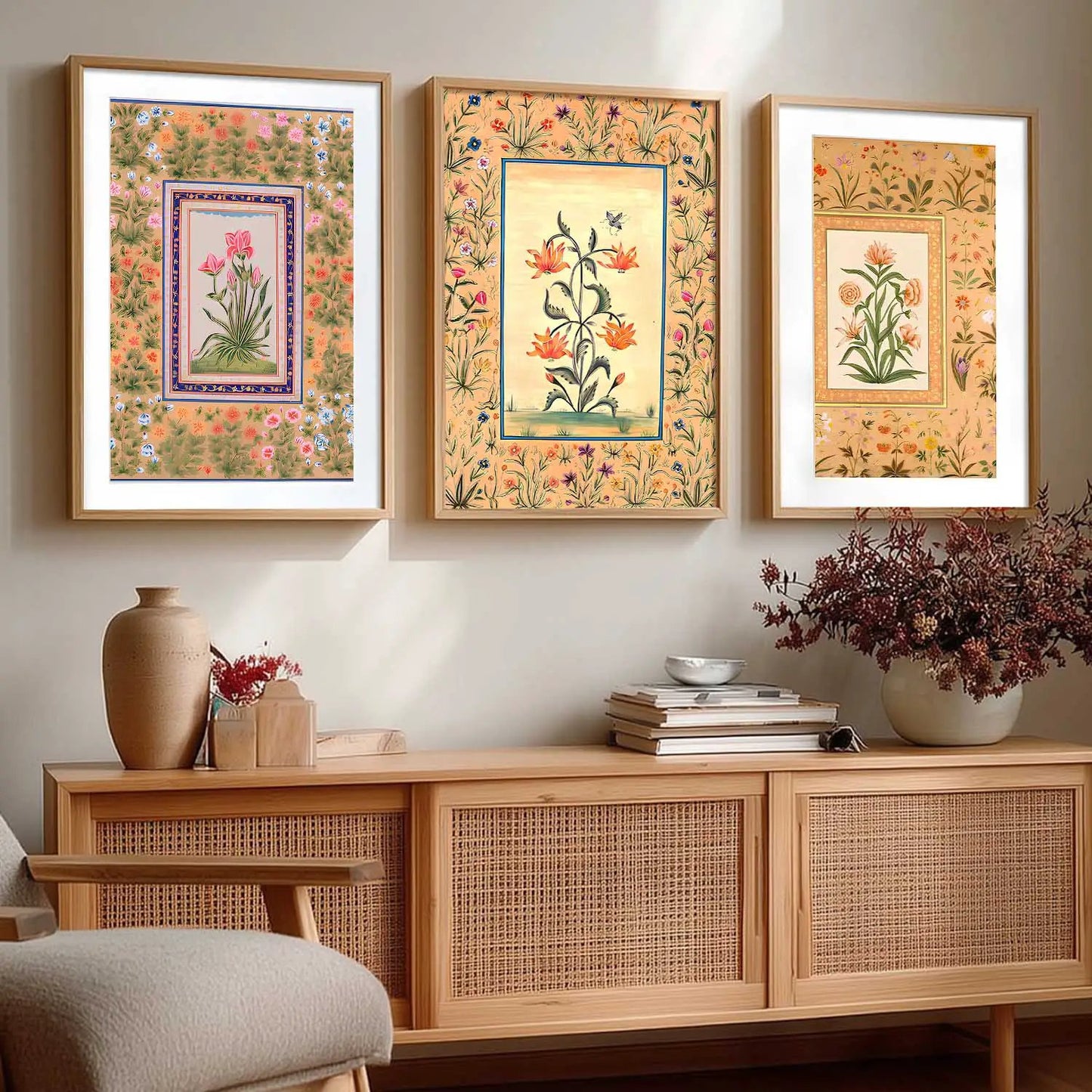 Floral   Wall  Art Paintings for Living Room - Wall Poster With frames