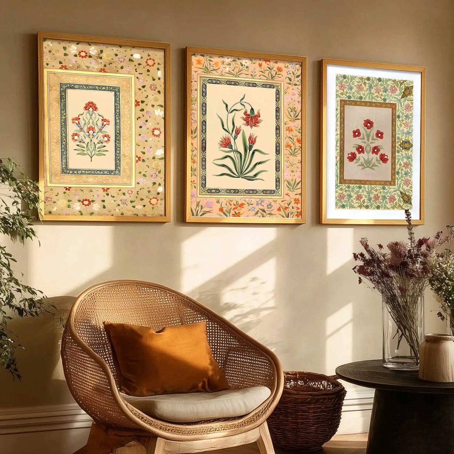 Floral   Wall Art Paintings for Living Room - Wall Poster With frames