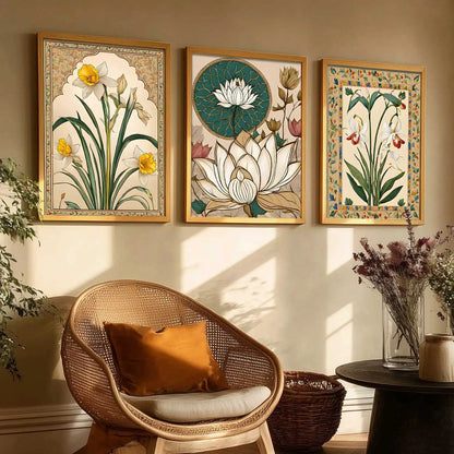 Floral   Wall  Art Paintings for Living Room - Wall Poster With frames
