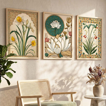 Floral   Wall  Art Paintings for Living Room - Wall Poster With frames
