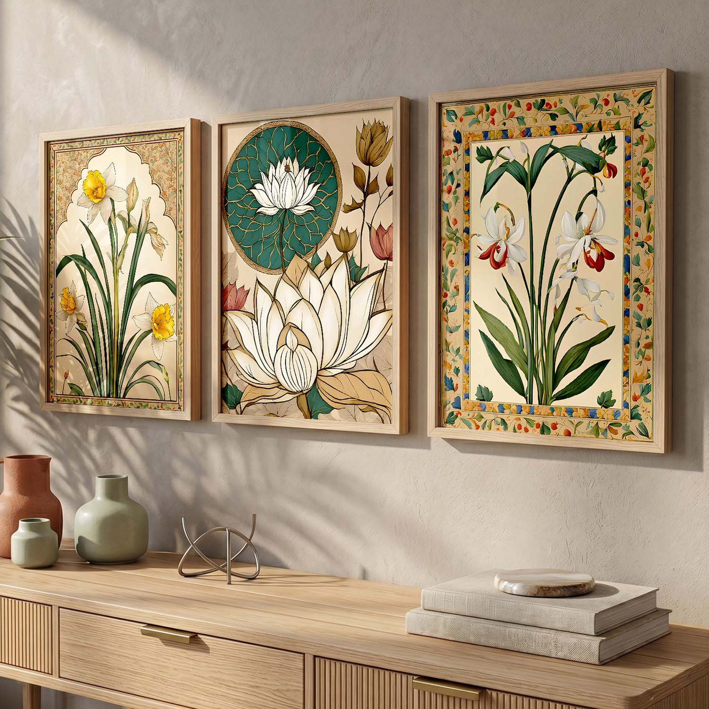 Floral   Wall  Art Paintings for Living Room - Wall Poster With frames