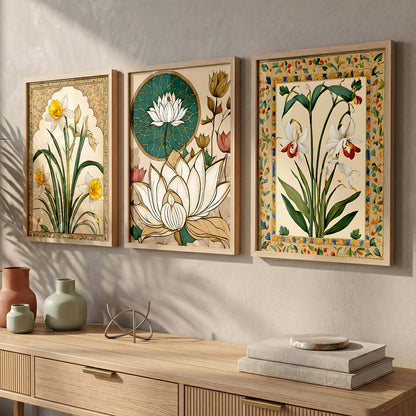 Floral   Wall  Art Paintings for Living Room - Wall Poster With frames