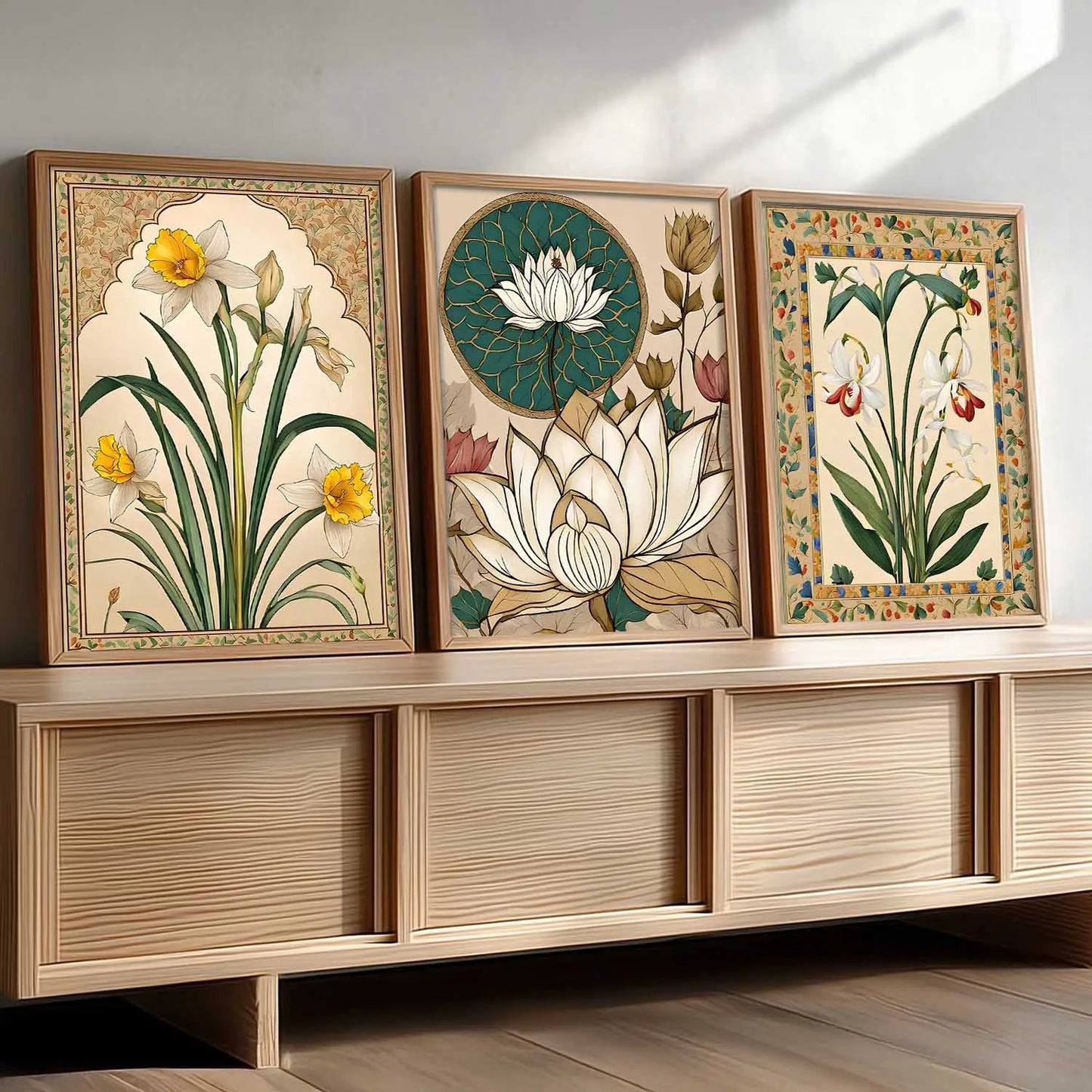 Floral   Wall  Art Paintings for Living Room - Wall Poster With frames