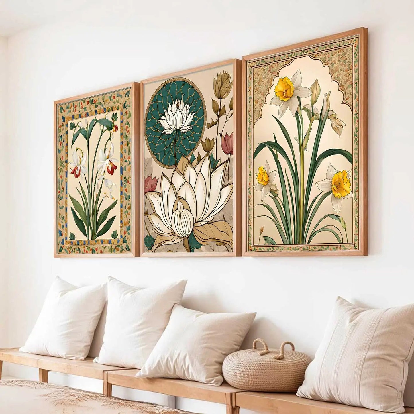 Floral   Wall  Art Paintings for Living Room - Wall Poster With frames