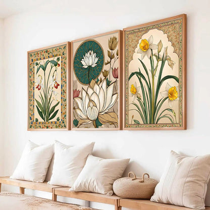 Floral   Wall  Art Paintings for Living Room - Wall Poster With frames