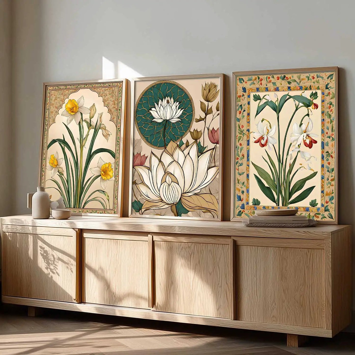 Floral   Wall  Art Paintings for Living Room - Wall Poster With frames