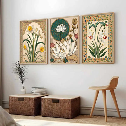 Floral   Wall  Art Paintings for Living Room - Wall Poster With frames