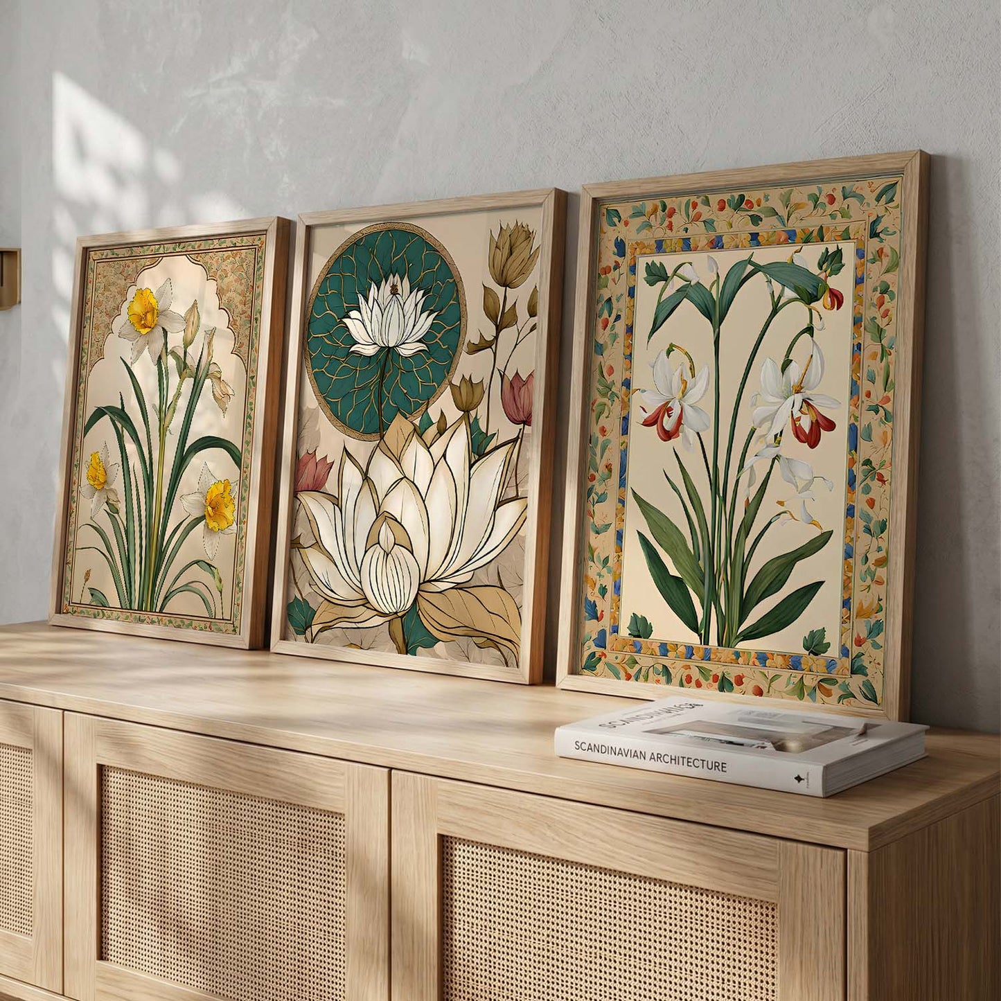 Floral   Wall  Art Paintings for Living Room - Wall Poster With frames