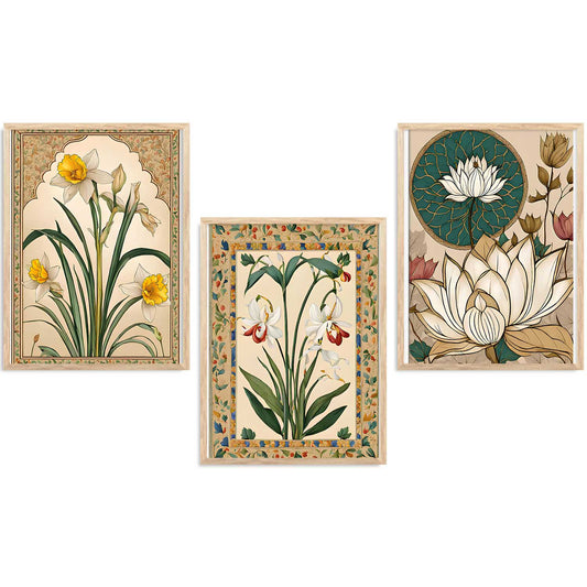 Floral   Wall  Art Paintings for Living Room - Wall Poster With frames